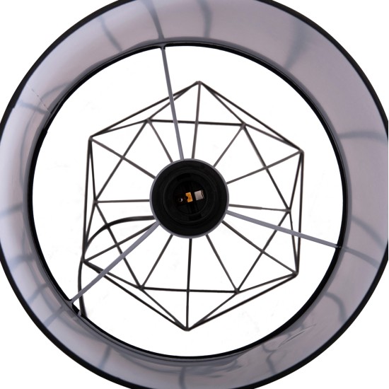 ΕΠΙΤΡΑΠΕΖΙΟ ΦΩΤΙΣΤΙΚΟ GEILO HM7416.11 ΜΑΥΡΟ ΜΕΤΑΛΛΙΚΟ--ΜΑΥΡΟ PVC ΚΑΠΕΛΟ Φ25x48,5Υεκ.