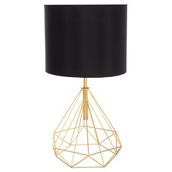 ΕΠΙΤΡΑΠΕΖΙΟ ΦΩΤΙΣΤΙΚΟ GEILO HM7416.12 ΧΡΥΣΟ ΜΕΤΑΛΛΙΚΟ--ΜΑΥΡΟ PVC ΚΑΠΕΛΟ Φ25x48,5Υεκ.