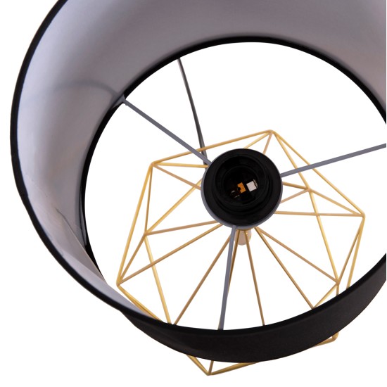 ΕΠΙΤΡΑΠΕΖΙΟ ΦΩΤΙΣΤΙΚΟ GEILO HM7416.12 ΧΡΥΣΟ ΜΕΤΑΛΛΙΚΟ--ΜΑΥΡΟ PVC ΚΑΠΕΛΟ Φ25x48,5Υεκ.