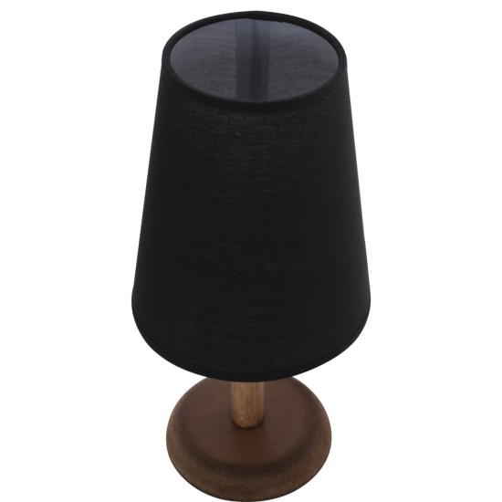 ΕΠΙΤΡΑΠΕΖΙΟ ΦΩΤΙΣΤΙΚΟ ΞΥΛΙΝΟ ΜΕ ΚΥΛΙΝΔΡΙΚΟ ΚΑΠΕΛΟ ΜΑΥΡΟ Φ15x34Yεκ.HM7692.01