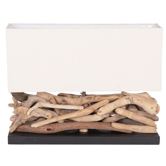 ΕΠΙΤΡΑΠΕΖΙΟ ΟΡΘΟΓΩΝΙΟ ΦΩΤΙΣΤΙΚΟ TWIGGY HM4432 DRIFTWOOD & ΛΕΥΚΟ ΚΑΠΕΛΟ 50x16,5x38Υεκ.