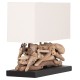 ΕΠΙΤΡΑΠΕΖΙΟ ΟΡΘΟΓΩΝΙΟ ΦΩΤΙΣΤΙΚΟ TWIGGY HM4432 DRIFTWOOD & ΛΕΥΚΟ ΚΑΠΕΛΟ 50x16,5x38Υεκ.