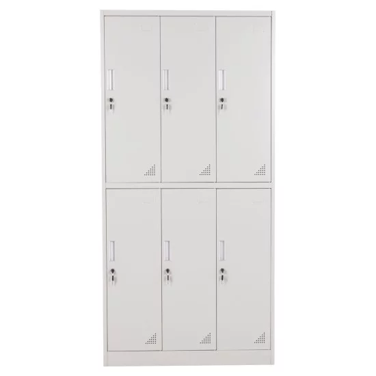 ΦΟΡΙΑΜΟΣ ΜΕΤΑΛΛΙΚΟΣ BRAILA HM5546.11 6 ΝΤΟΥΛΑΠΑΚΙΑ ΜΕ ΚΛΕΙΔΑΡΙΕΣ-ΓΚΡΙ 90x45x185Υεκ.