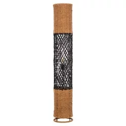 ΦΩΤΙΣΤΙΚΟ ΔΑΠΕΔΟΥ HM4342 ΜΕΤΑΛΛΟ-PAPER ROPE ΣΕ ΜΠΕΖ ΑΜΜΟΥ-ΜΑΥΡΟ Φ20X120Υεκ.