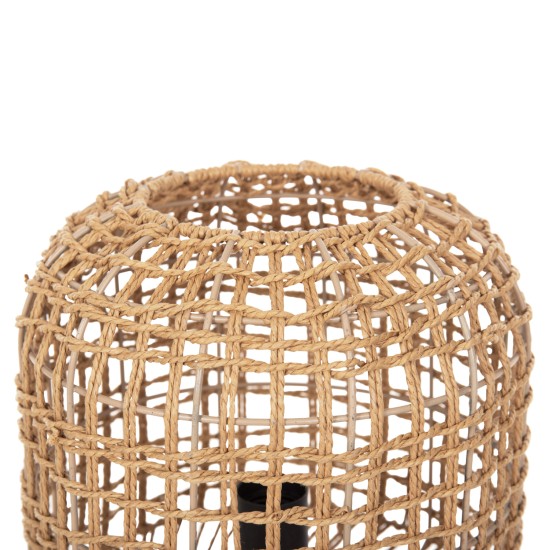 ΦΩΤΙΣΤΙΚΟ ΔΑΠΕΔΟΥ HM4359 ΜΕΤΑΛΛΟ-PAPER ROPE ΣΕ ΚΑΦΕ-2 ΛΑΜΠΕΣ Φ25x78,5Υεκ.