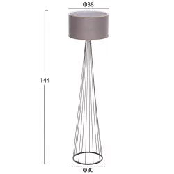 ΦΩΤΙΣΤΙΚΟ ΔΑΠΕΔΟΥ HUE HM7581.11 ΜΕΤΑΛΛΙΚΟ ΓΚΡΙ Φ38x144Υεκ.