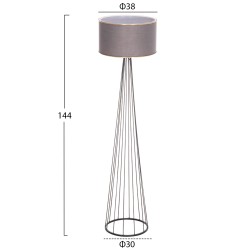 ΦΩΤΙΣΤΙΚΟ ΔΑΠΕΔΟΥ HUE HM7581.11 ΜΕΤΑΛΛΙΚΟ ΓΚΡΙ Φ38x144Υεκ.