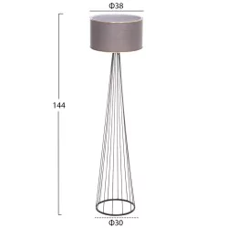 ΦΩΤΙΣΤΙΚΟ ΔΑΠΕΔΟΥ HUE HM7581.11 ΜΕΤΑΛΛΙΚΟ ΓΚΡΙ Φ38x144Υεκ.