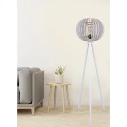 ΦΩΤΙΣΤΙΚΟ ΔΑΠΕΔΟΥ HM7375.01 ΑΠΟ MDF ΣΕ ΛΕΥΚΟ Φ36x145Υεκ.