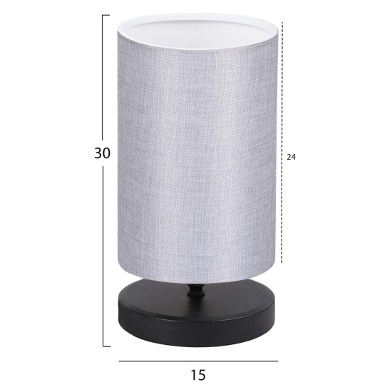 ΦΩΤΙΣΤΙΚΟ ΕΠΙΤΡΑΠΕΖΙΟ ΜΑΥΡΟ ΜΕ ΑΣΗΜΙ HM7595.03 15x30εκ.