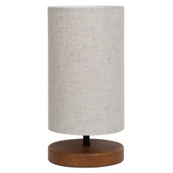 ΦΩΤΙΣΤΙΚΟ ΕΠΙΤΡΑΠΕΖΙΟ ΞΥΛΙΝΟ ΜΕ WICKER ΠΛΕΞΗ ΚΑΦΕ ΜΕ ΕΚΡΟΥ HM7596.02 15x30εκ.