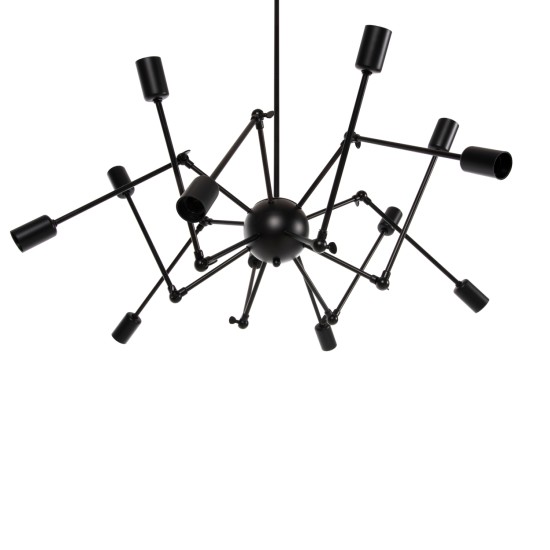 ΦΩΤΙΣΤΙΚΟ ΟΡΟΦΗΣ 12-ΦΩΤΟ HM4167 ΜΑΥΡΟΙ ΜΕΤΑΛΛΙΚΟΙ ΑΡΘΡΩΤΟΙ ΒΡΑΧΙΟΝΕΣ Φ92x120Υεκ