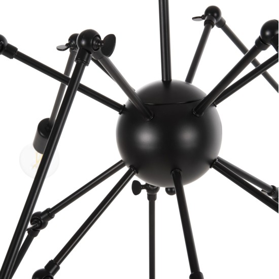 ΦΩΤΙΣΤΙΚΟ ΟΡΟΦΗΣ 12-ΦΩΤΟ HM4167 ΜΑΥΡΟΙ ΜΕΤΑΛΛΙΚΟΙ ΑΡΘΡΩΤΟΙ ΒΡΑΧΙΟΝΕΣ Φ92x120Υεκ