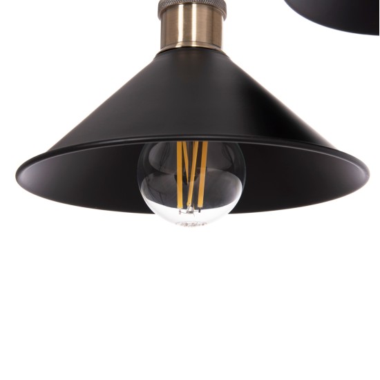 ΦΩΤΙΣΤΙΚΟ ΟΡΟΦΗΣ 2ΦΩΤΟ BELL HM7531.11 ΜΑΥΡΟ ΜΕΤΑΛΛΟ-ΧΑΛΚΙΝΟ ΝΤΟΥΙ Φ21,5x135Υεκ.