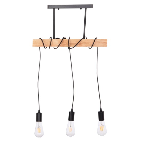 ΦΩΤΙΣΤΙΚΟ ΟΡΟΦΗΣ 3-ΦΩΤΟ VOLKS HM4658 ΜΕΤΑΛΛΟ-ΞΥΛΟ 49,5x5x134,5Υεκ.