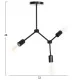 ΦΩΤΙΣΤΙΚΟ ΟΡΟΦΗΣ 3-ΦΩΤΟ LIGHTY HM7404.11 ΜΕΤΑΛΛΟ ΣΕ ΜΑΥΡΟ 52x5x48Υεκ.