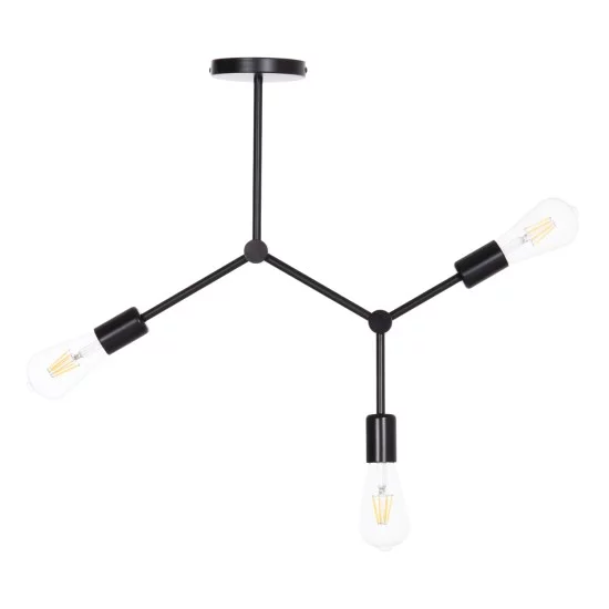 ΦΩΤΙΣΤΙΚΟ ΟΡΟΦΗΣ 3-ΦΩΤΟ LIGHTY HM7404.11 ΜΕΤΑΛΛΟ ΣΕ ΜΑΥΡΟ 52x5x48Υεκ.