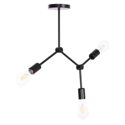 ΦΩΤΙΣΤΙΚΟ ΟΡΟΦΗΣ 3-ΦΩΤΟ LIGHTY HM7404.11 ΜΕΤΑΛΛΟ ΣΕ ΜΑΥΡΟ 52x5x48Υεκ.