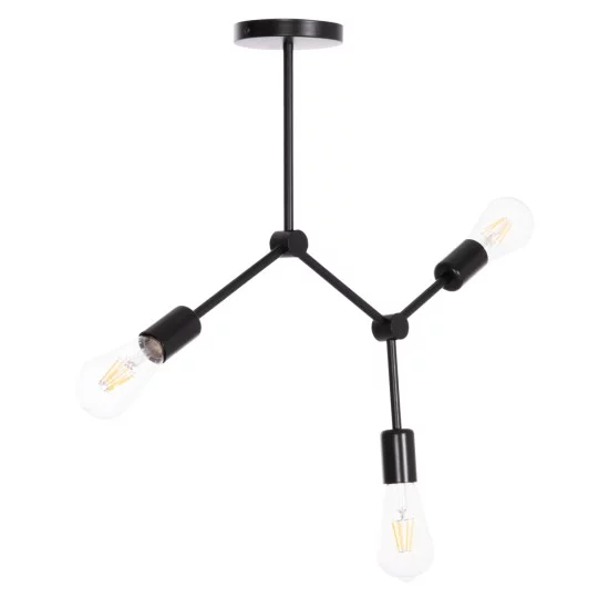 ΦΩΤΙΣΤΙΚΟ ΟΡΟΦΗΣ 3-ΦΩΤΟ LIGHTY HM7404.11 ΜΕΤΑΛΛΟ ΣΕ ΜΑΥΡΟ 52x5x48Υεκ.