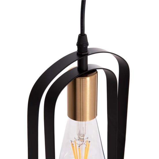 ΦΩΤΙΣΤΙΚΟ ΟΡΟΦΗΣ 5-ΦΩΤΟ BIUT HM7545.11 ΜΑΥΡΟ ΜΕΤΑΛΛΟ-ΧΡΥΣΟ ΝΤΟΥΙ 80x6x138Υεκ.