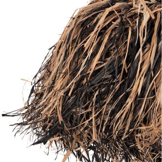 ΦΩΤΙΣΤΙΚΟ ΟΡΟΦΗΣ ORDEM HM4716 ΚΑΠΕΛΟ ΙΝΕΣ SISAL & ΜΠΑΝΑΝΑΣ-ΜΑΥΡΟ & ΦΥΣΙΚΟ Φ60x50Υεκ