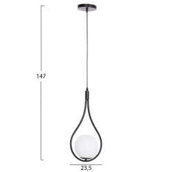 ΦΩΤΙΣΤΙΚΟ ΟΡΟΦΗΣ DROPLET HM7503.11 ΜΕΤΑΛΛΟ ΣΕ ΜΑΥΡΟ-ΛΕΥΚΟΣ ΓΛΟΜΠΟΣ 23,5x12x147Υεκ.