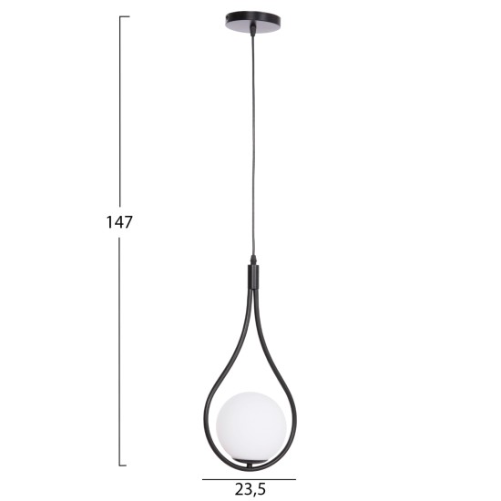 ΦΩΤΙΣΤΙΚΟ ΟΡΟΦΗΣ DROPLET HM7503.11 ΜΕΤΑΛΛΟ ΣΕ ΜΑΥΡΟ-ΛΕΥΚΟΣ ΓΛΟΜΠΟΣ 23,5x12x147Υεκ.