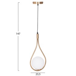 ΦΩΤΙΣΤΙΚΟ ΟΡΟΦΗΣ DROPLET HM7503.12 ΜΕΤΑΛΛΟ ΣΕ ΧΡΥΣΟ-ΛΕΥΚΟΣ ΓΛΟΜΠΟΣ 23,5x12x147Υεκ.