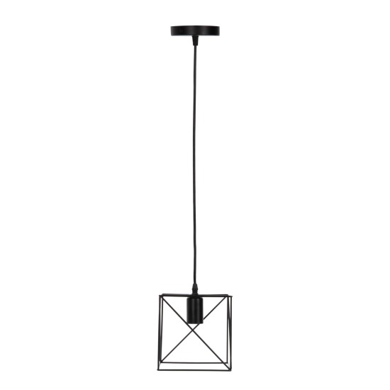 ΦΩΤΙΣΤΙΚΟ ΟΡΟΦΗΣ ΚΡΕΜΑΣΤΟ HM4039 ΜΑΥΡΟΣ ΜΕΤΑΛΛΙΚΟΣ ΚΥΒΟΣ 16x16x123Υεκ.