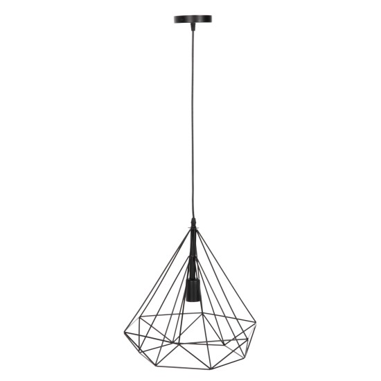 ΦΩΤΙΣΤΙΚΟ ΟΡΟΦΗΣ ΚΡΕΜΑΣΤΟ HM4040 ΜΕΤΑΛΛΙΚΟ ΚΑΠΕΛΟ ΜΑΥΡΟ 25x22x123Yεκ.