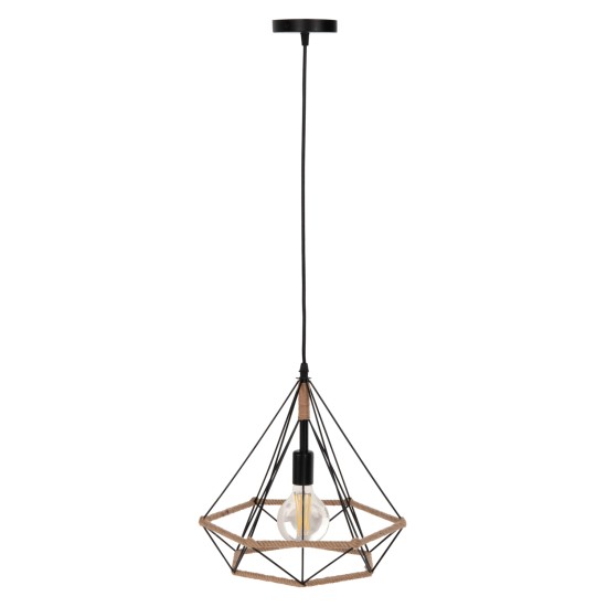 ΦΩΤΙΣΤΙΚΟ ΟΡΟΦΗΣ ΚΡΕΜΑΣΤΟ HM4062 ΜΕΤΑΛΛΟ ΜΑΥΡΟ-ΣΧΟΙΝΙ 33x37x128Υεκ.