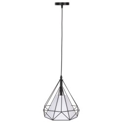 ΦΩΤΙΣΤΙΚΟ ΟΡΟΦΗΣ ΚΡΕΜΑΣΤΟ HM4065 ΜΑΥΡΟ ΜΕΤΑΛΛΙΚΟ ΚΑΠΕΛΟ-ΛΕΥΚΟ ΚΑΛΥΜΜΑ ΛΑΜΠΤΗΡΑ 25x25x125Y εκ.