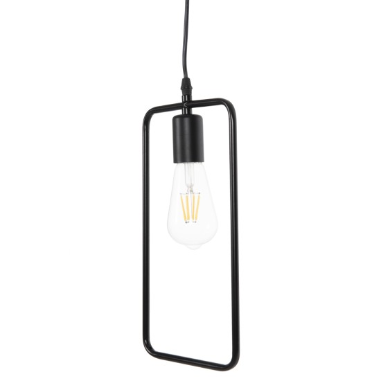 ΦΩΤΙΣΤΙΚΟ ΟΡΟΦΗΣ ΚΡΕΜΑΣΤΟ HM4097 ΜΑΥΡΟ ΜΕΤΑΛΛΙΚΟ ΟΡΘΟΓΩΝΙΟ 17,5x133Υεκ.