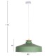 ΦΩΤΙΣΤΙΚΟ ΟΡΟΦΗΣ ΚΡΕΜΑΣΤΟ HM4159.05 ΠΡΑΣΙΝΟ ΜΕΤΑΛΛΙΚΟ ΚΑΠΕΛΟ Φ40x116Υεκ