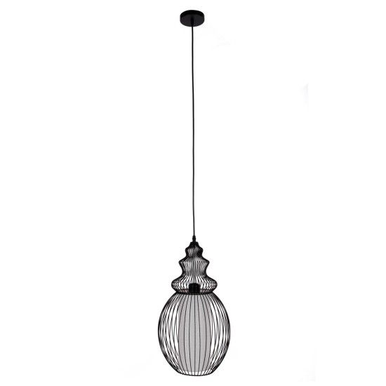 ΦΩΤΙΣΤΙΚΟ ΟΡΟΦΗΣ ΚΡΕΜΑΣΤΟ HM4184 ΜΑΥΡΟ ΜΕΤΑΛΛΟ 26x26x125Υεκ.