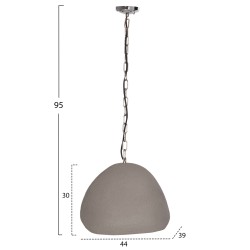 ΦΩΤΙΣΤΙΚΟ ΟΡΟΦΗΣ ΚΡΕΜΑΣΤΟ JAYLEN HM4703.03S FIBER CEMENT ΓΚΡΙ 44x39x30Υεκ.