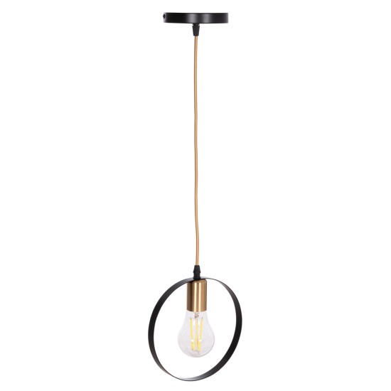 ΦΩΤΙΣΤΙΚΟ ΟΡΟΦΗΣ ΚΡΕΜΑΣΤΟ KRENT HM7425.11 ΜΑΥΡΟ-ΧΡΥΣΟ 20x4x125Υεκ.