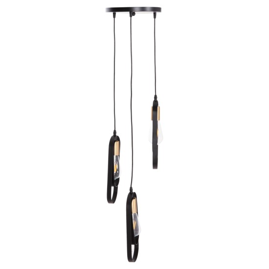 ΦΩΤΙΣΤΙΚΟ ΟΡΟΦΗΣ ΚΡΕΜΑΣΤΟ BIUT HM7528.11 ΜΑΥΡΟ ΜΕΤΑΛΛΟ-ΧΡΥΣΟ ΝΤΟΥΙ Φ23x139Υεκ.