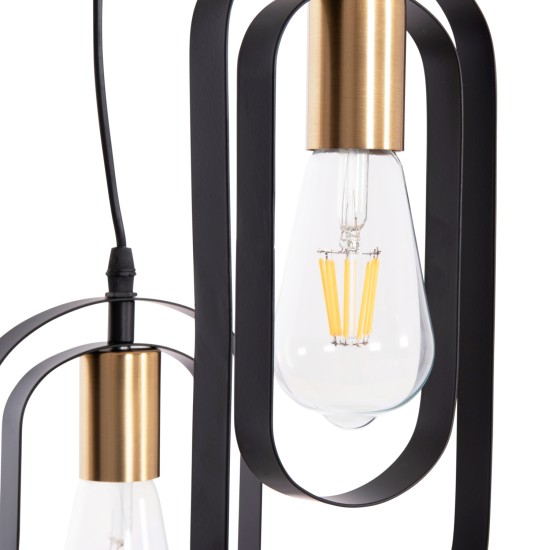 ΦΩΤΙΣΤΙΚΟ ΟΡΟΦΗΣ ΚΡΕΜΑΣΤΟ BIUT HM7528.11 ΜΑΥΡΟ ΜΕΤΑΛΛΟ-ΧΡΥΣΟ ΝΤΟΥΙ Φ23x139Υεκ.