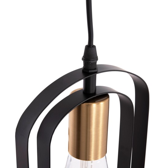 ΦΩΤΙΣΤΙΚΟ ΟΡΟΦΗΣ ΚΡΕΜΑΣΤΟ BIUT HM7528.11 ΜΑΥΡΟ ΜΕΤΑΛΛΟ-ΧΡΥΣΟ ΝΤΟΥΙ Φ23x139Υεκ.