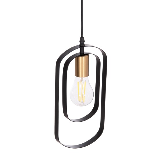 ΦΩΤΙΣΤΙΚΟ ΟΡΟΦΗΣ ΚΡΕΜΑΣΤΟ BIUT HM7537.11 ΜΑΥΡΟ ΜΕΤΑΛΛΟ-ΧΡΥΣΟ ΝΤΟΥΙ 15,5x4x130Υεκ.