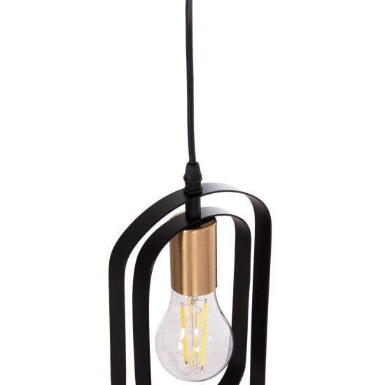 ΦΩΤΙΣΤΙΚΟ ΟΡΟΦΗΣ ΚΡΕΜΑΣΤΟ BIUT HM7537.11 ΜΑΥΡΟ ΜΕΤΑΛΛΟ-ΧΡΥΣΟ ΝΤΟΥΙ 15,5x4x130Υεκ.