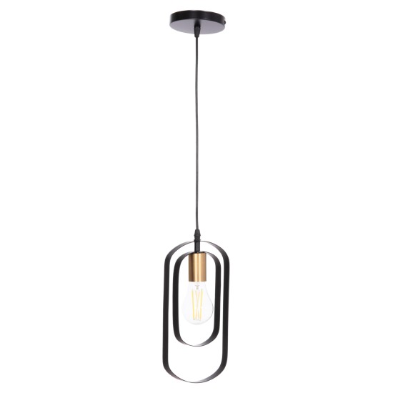 ΦΩΤΙΣΤΙΚΟ ΟΡΟΦΗΣ ΚΡΕΜΑΣΤΟ BIUT HM7537.11 ΜΑΥΡΟ ΜΕΤΑΛΛΟ-ΧΡΥΣΟ ΝΤΟΥΙ 15,5x4x130Υεκ.