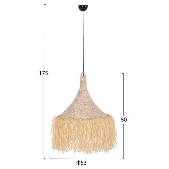 ΦΩΤΙΣΤΙΚΟ ΟΡΟΦΗΣ ΚΡΕΜΑΣΤΟ HM7816 ΚΡΟΣΙΑ ΑΠΟ ΦΥΛΛΑ ΦΟΙΝΙΚΑ ΣΕ ΦΥΣΙΚΟ ΧΡΩΜΑ Φ53x45Yεκ.