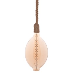 ΦΩΤΙΣΤΙΚΟ ΟΡΟΦΗΣ ΚΡΕΜΑΣΤΟ ΜΕ ΛΑΜΠΤΗΡΑ HM11934--ΣΧΟΙΝΙ 1m ΠΑΧΟΥΣ 2cm-ΝΤΟΥΙ Ε27