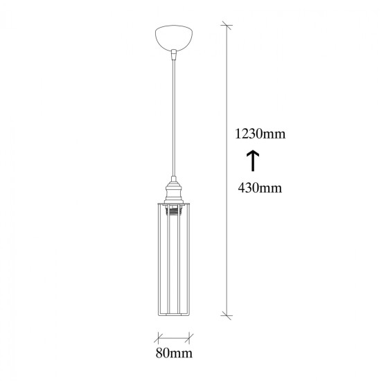 ΦΩΤΙΣΤΙΚΟ ΟΡΟΦΗΣ ΚΡΕΜΑΣΤΟ ΜΕΤΑΛΛΙΚΟ ΜΑΥΡΟ HM7258 15Χ6Χ123 εκ.