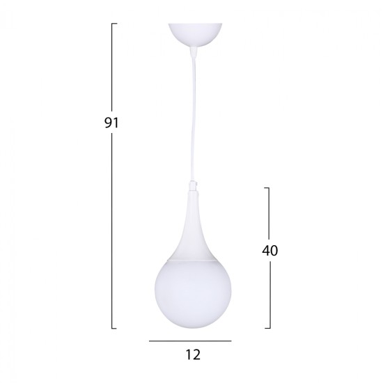 ΦΩΤΙΣΤΙΚΟ ΟΡΟΦΗΣ ΛΕΥΚΟ HM7517.03 12x91 εκ.