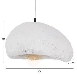 ΦΩΤΙΣΤΙΚΟ ΟΡΟΦΗΣ ΜΕ ΟΨΗ ΠΕΤΡΑΣ STONER (L) HM4419.02 ΛΕΥΚΟ 73x55x40Υεκ.