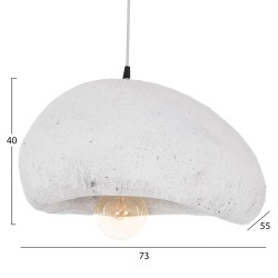 ΦΩΤΙΣΤΙΚΟ ΟΡΟΦΗΣ ΜΕ ΟΨΗ ΠΕΤΡΑΣ STONER (L) HM4419.02 ΛΕΥΚΟ 73x55x40Υεκ.