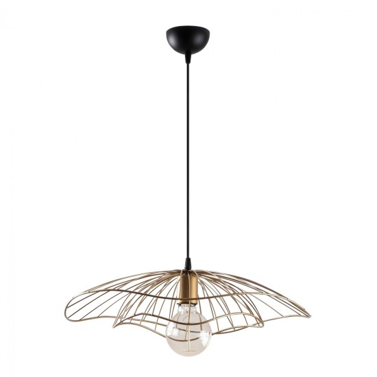 ΦΩΤΙΣΤΙΚΟ ΟΡΟΦΗΣ ΜΕΤΑΛΛΙΚΟ ΚΡΕΜΑΣΤΟ ΧΡΥΣΟ ΟΞΥΝΤΕ HM7229.04 Φ50x111 εκ.